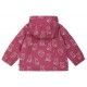 loud + proud - Bio Kinder Jacke mit Eulen-Allover und Teddyfutter, wasserabweisend, rosa