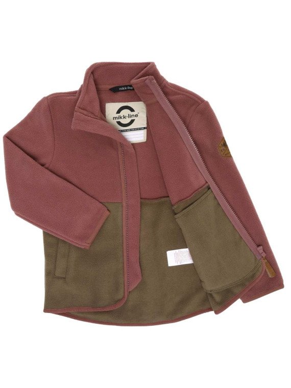 mikk-line - Kinder Fleece Jacke. recyceltes Polyester, rose brown