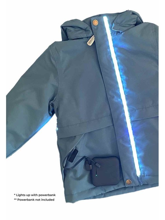 mikk-line - Kinder Winterjacke mit "Smart-Leuchte-Technologie", dunkelblau