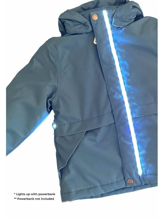mikk-line - Kinder Winterjacke mit "Smart-Leuchte-Technologie", dunkelblau