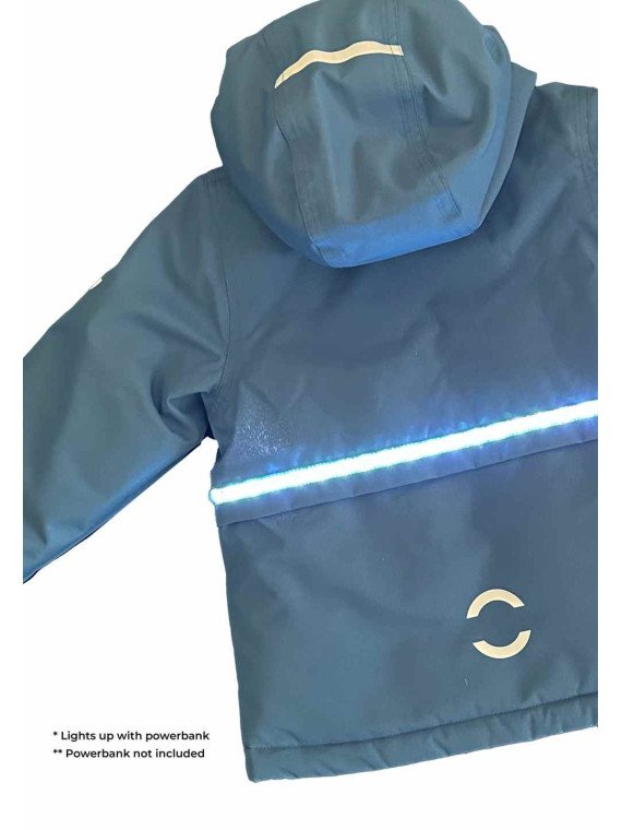 mikk-line - Kinder Winterjacke mit "Smart-Leuchte-Technologie", dunkelblau
