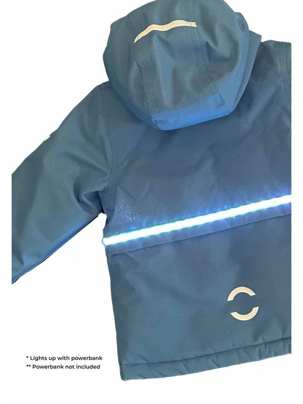 mikk-line - Kinder Winterjacke mit "Smart-Leuchte-Technologie", dunkelblau