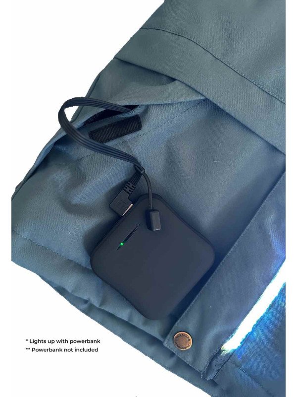 mikk-line - Kinder Winterjacke mit "Smart-Leuchte-Technologie", dunkelblau