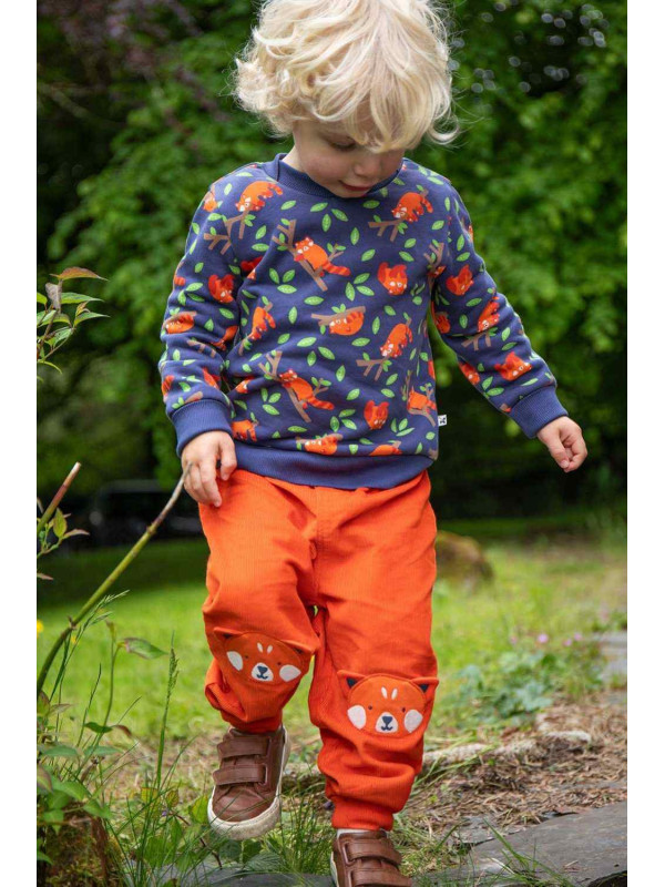 frugi - Bio Kinder Cordhose "Cassius" mit Roter Panda-Patches