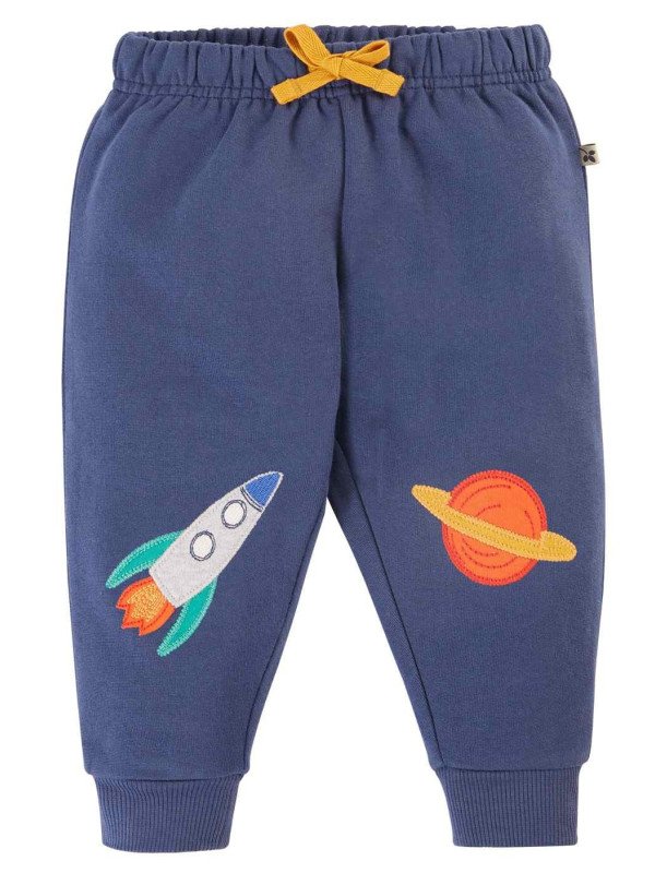 frugi - Bio Kinder Sweathose "Character" mit Raketen/Mars-Patches
