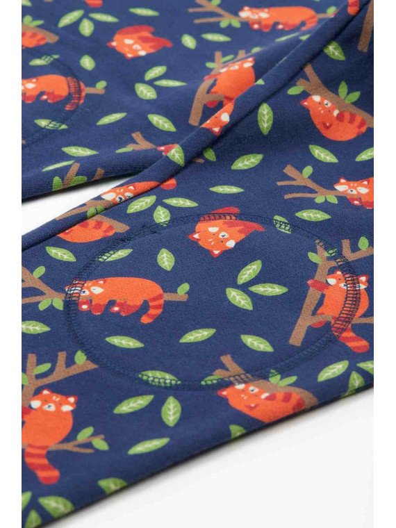 frugi - Bio Kinder Sweathose "Snuggle" mit Roter Panda-Allover