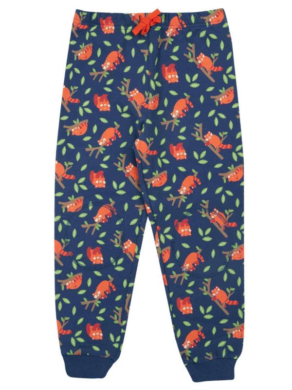 frugi - Bio Kinder Sweathose "Snuggle" mit Roter Panda-Allover