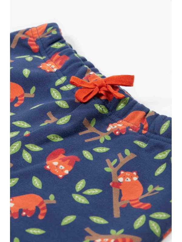 frugi - Bio Kinder Sweathose "Snuggle" mit Roter Panda-Allover
