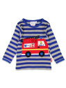 Toby tiger - Bio Kinder Langarmshirt mit Feuerwehr-Motiv und Streifen