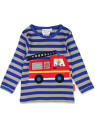 Toby tiger - Bio Kinder Langarmshirt mit Feuerwehr-Motiv und Streifen