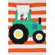 Toby tiger - Bio Kinder Langarmshirt mit Traktor-Applikation und Streifen