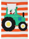 Toby tiger - Bio Kinder Langarmshirt mit Traktor-Applikation und Streifen