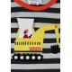 Toby tiger - Bio Kinder Langarmshirt mit Bagger-Applikation und Streifen
