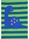 Toby tiger - Bio Kinder Langarmshirt mit Dinosaurier-Applikation und Streifen