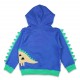 Toby tiger - Bio Kinder Sweatjacke mit Dinosaurier-Applikation und Kapuze