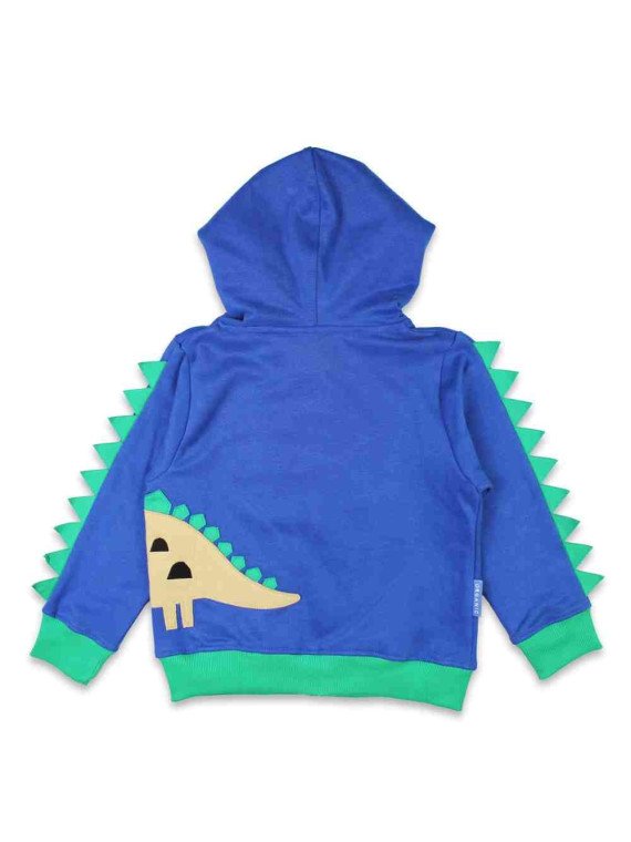 Toby tiger - Bio Kinder Sweatjacke mit Dinosaurier-Applikation und Kapuze
