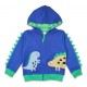 Toby tiger - Bio Kinder Sweatjacke mit Dinosaurier-Applikation und Kapuze