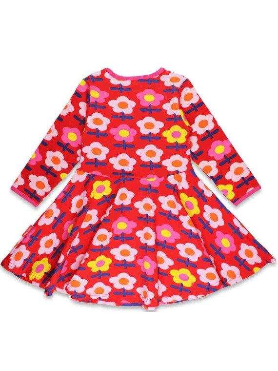 Toby tiger - Bio Kinder Skaterkleid mit Blumen-Allover