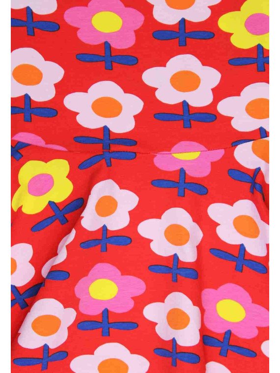 Toby tiger - Bio Kinder Skaterkleid mit Blumen-Allover