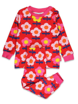 Toby tiger - Bio Kinder Schlafanzug mit Blumen-Allover