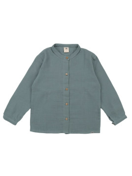 Walkiddy - Bio Kinder Musselin Hemd, grün