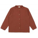Walkiddy - Bio Kinder Musselin Hemd, terracotta