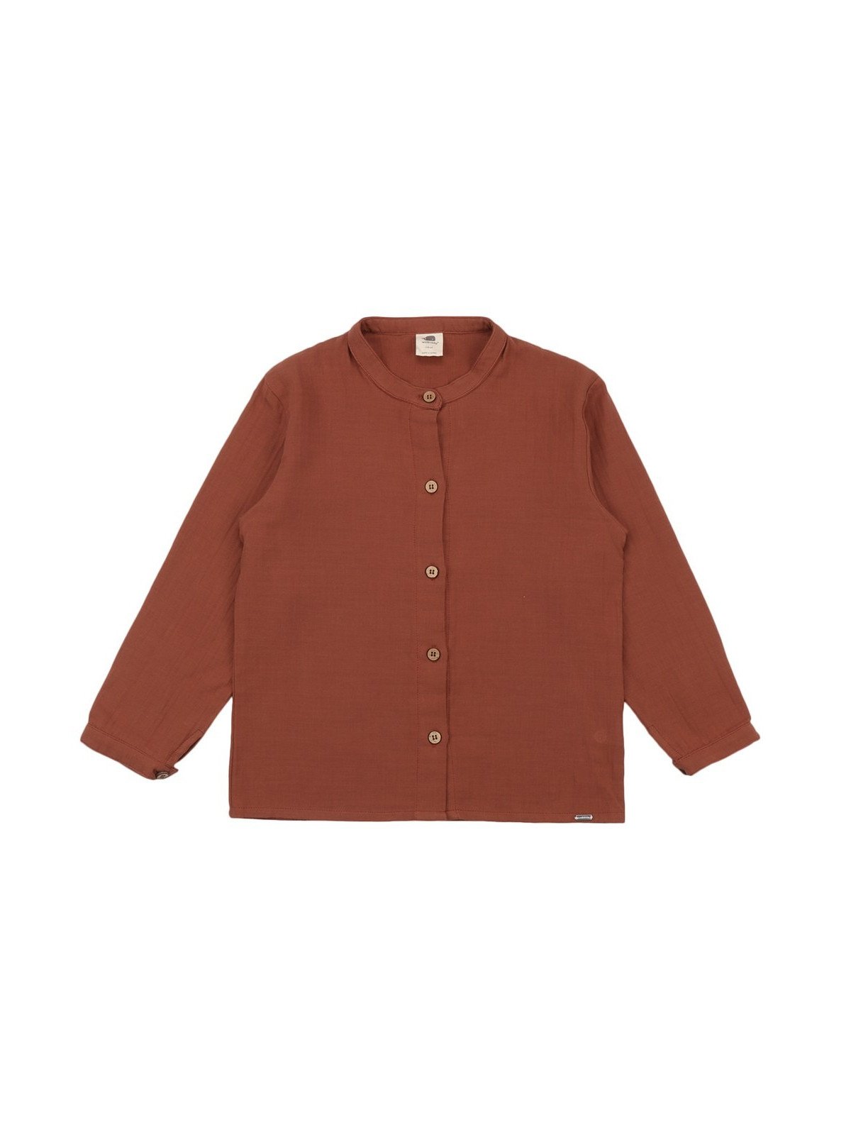 Walkiddy - Bio Kinder Musselin Hemd, terracotta