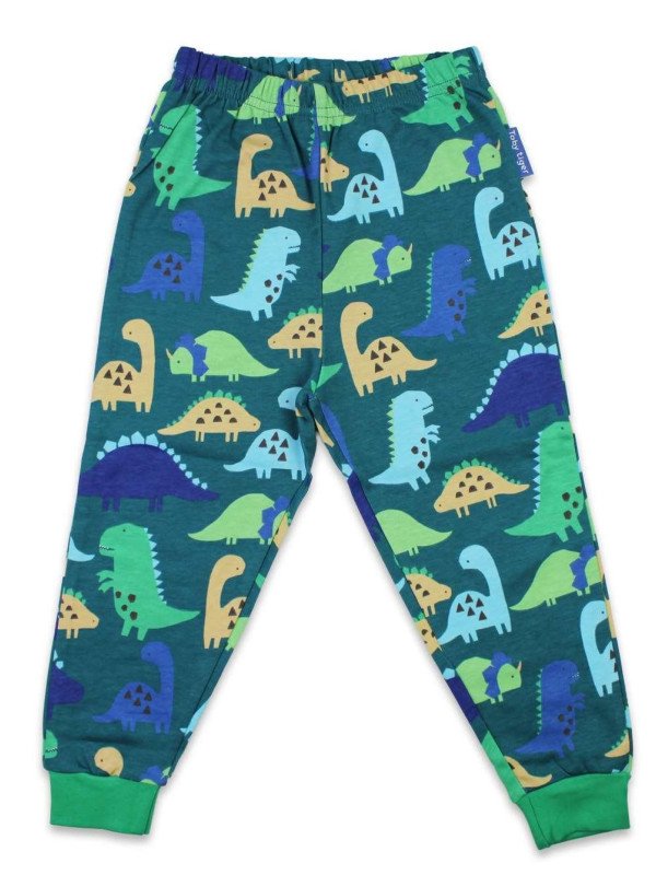 Toby tiger - Bio Kinder Schlafanzug mit Dinosaurier-Allover