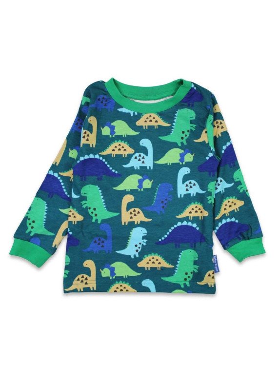 Toby tiger - Bio Kinder Schlafanzug mit Dinosaurier-Allover