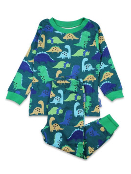 Toby tiger - Bio Kinder Schlafanzug mit Dinosaurier-Allover