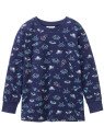 People Wear Organic - Bio Kinder Schlafanzug mit Raumschiff-Allover
