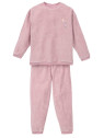 People Wear Organic - Bio Kinder Nicki Schlafanzug mit Katzen-Applikation/Stickerei