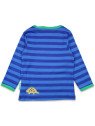 Toby tiger - Bio Kinder Langarmshirt mit Dinosaurier/Vulkan-Applikation und Streifen