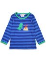 Toby tiger - Bio Kinder Langarmshirt mit Dinosaurier/Vulkan-Applikation und Streifen