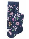 People Wear Organic - Bio Baby Strumpfhose mit Blumen-Muster, marine