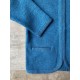 FLOMAX - Bio Kinder Walk Jacke mit Kapuze, Wolle, türkis