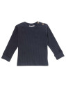 People Wear Organic - Bio Baby Langarmshirt mit Rippen-Struktur, dunkelblau