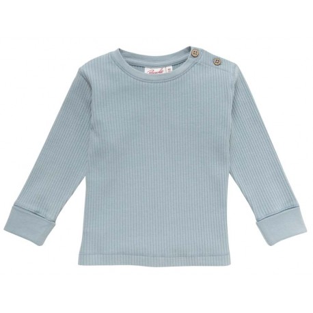 People Wear Organic - Bio Baby Langarmshirt mit Rippen-Struktur, petrol