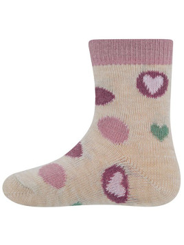 Ewers - Bio Kinder Socken mit Herzen-Allover