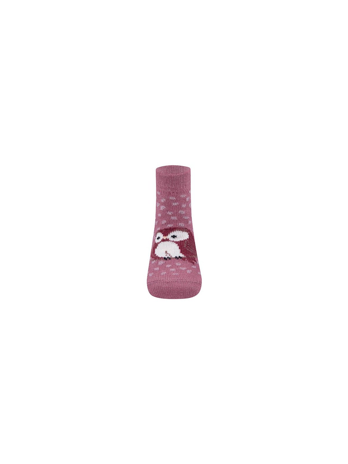 Ewers - Bio Kinder Socken mit Eulen-Motiv, rose
