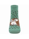 Ewers - Bio Kinder Socken mit Eulen-Motiv, blaufichte