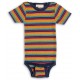 ENGEL - Bio Baby Body kurzarm gestreift, Wolle/Seide, multicolour
