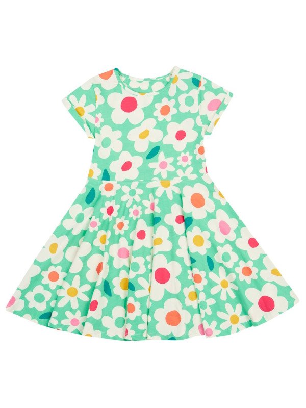 frugi - Bio Kinder Jersey Kleid "Spring" mit Blumenfeld-Allover