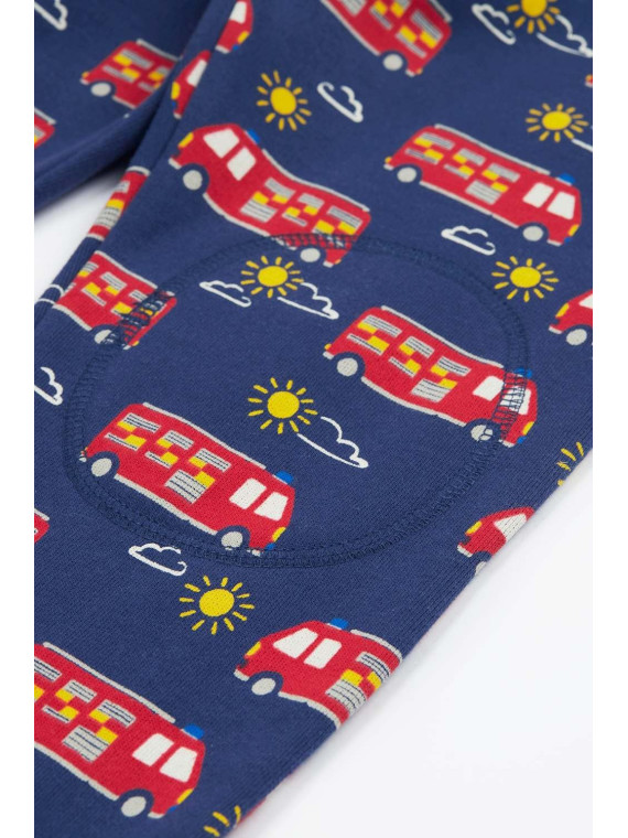 frugi - Bio Kinder Sweathose "Snuggle" mit Feuerwehr-Allover
