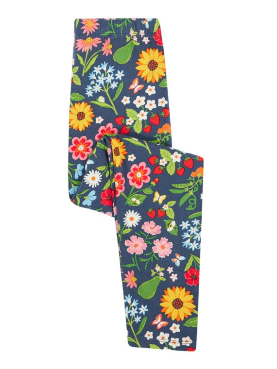 frugi - Bio Kinder Leggings "Libby" mit Gartenblumen-Allover