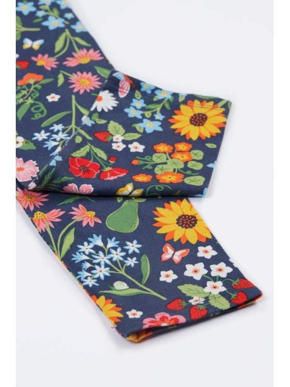 frugi - Bio Kinder Leggings "Libby" mit Gartenblumen-Allover