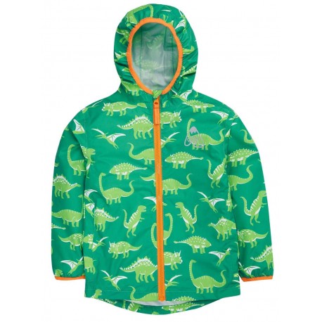frugi - Kinder Regenjacke "Rain or Shine" mit Dinosaurier-Allover