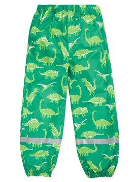 frugi - Kinder Regenhose "Rain or Shine" mit Dinosaurier-Allover