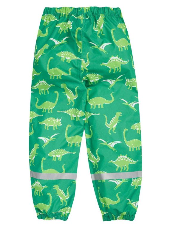 frugi - Kinder Regenhose "Rain or Shine" mit Dinosaurier-Allover