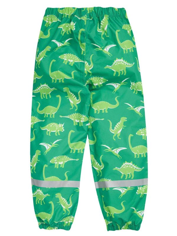 frugi - Kinder Regenhose "Rain or Shine" mit Dinosaurier-Allover
